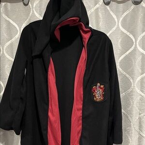 Harry Potter Black Fleece Hooded Gryffindor Robe